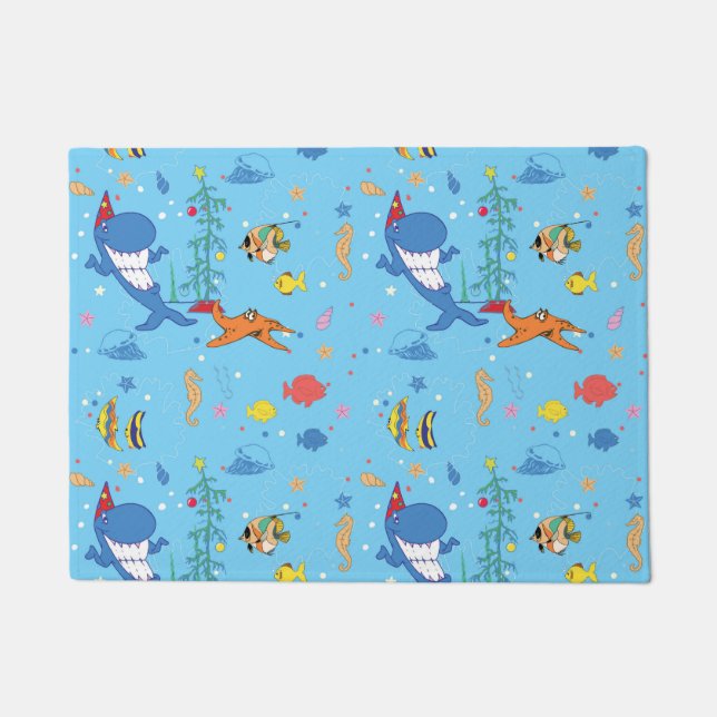 Happy Christmas Shark Fußmatte (Vorderseite)