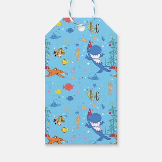 Happy Christmas Shark Geschenkanhänger (Vorderseite)
