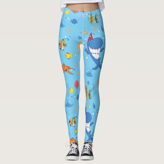 Happy Christmas Shark Leggings (Vorderseite)