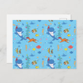 Happy Christmas Shark Postkarte (Vorne/Hinten)