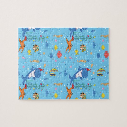 Happy Christmas Shark Puzzle (Horizontal)