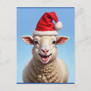 happy christmas sheep postkarte
