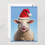 happy christmas sheep postkarte (Vorne/Hinten)