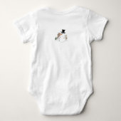 Happy Christmas Snowman Illustration Baby Strampler (Rückseite)