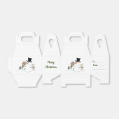 Happy Christmas Snowman Illustration und Art Geschenkschachtel (Ungefaltet)