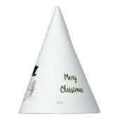 Happy Christmas Snowman Illustration und Art Partyhütchen (Rechts)