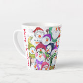 Happy Christmas Snowman Latte Tasse (Linke Ecke)