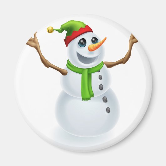 Happy Christmas Snowman Magnet (Vorne)