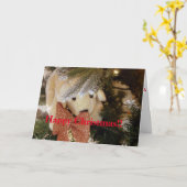 Happy Christmas Soft Toy Puppy Karte (Gelbe Blume)