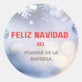Happy Christmas sticker- feliz Navidad (Spanisch) Runder Aufkleber (Vorderseite)