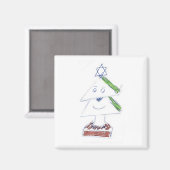 Happy Christmas Tree Magnet (Vorderseite/Rückseite)