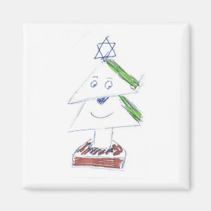 Happy Christmas Tree Magnet
