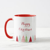 Happy Christmas Tree Row Tasse (Links)