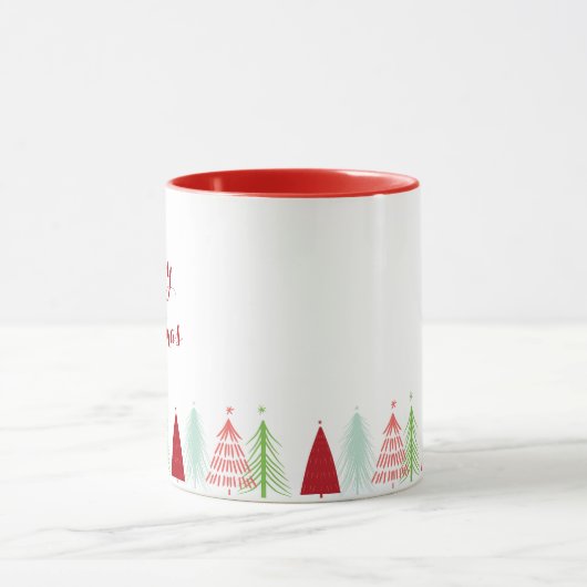 Happy Christmas Tree Row Tasse (Zentrum)