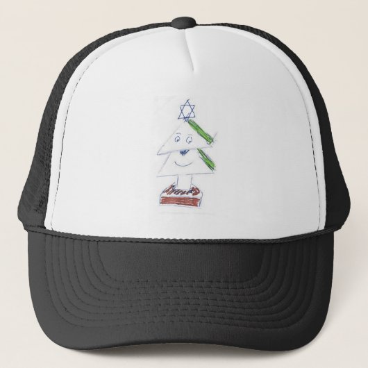 Happy Christmas Tree Trucker Hat Truckerkappe (Vorderseite)