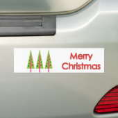 Happy Christmas Trees Autoaufkleber (Auf Auto)