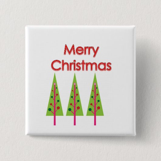 Happy Christmas Trees Button (Vorderseite)