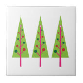 Happy Christmas Trees Fliese (Vorderseite)
