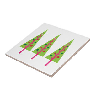 Happy Christmas Trees Fliese