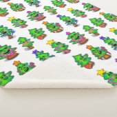 Happy Christmas Trees Print Sherpadecke (3/4)