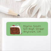 Happy Christmas UK British Cake Slice Festive (Insitu)