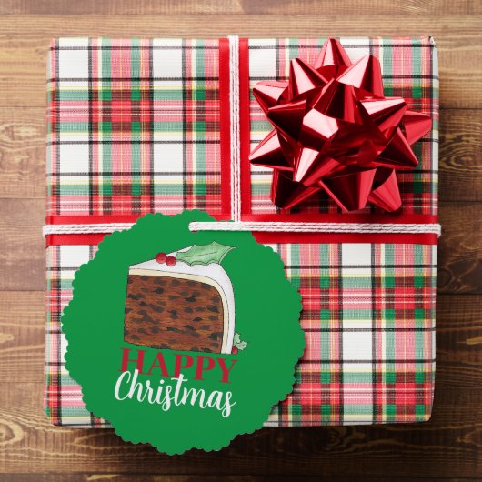 Happy Christmas UK British Cake Slice Festive Ornament Karte (Insitu (Geschenk))