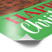 Happy Christmas UK British Cake Slice Homemade Fotodruck (Ecke)