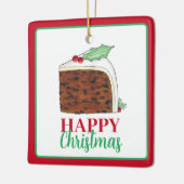 Happy Christmas UK British Cake Slice Homemade Keramikornament (Links)