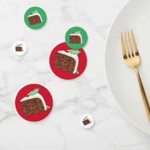 Happy Christmas UK British Cake Slice Homemade Konfetti