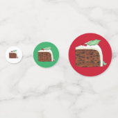 Happy Christmas UK British Cake Slice Homemade Konfetti (Vorderseiten)