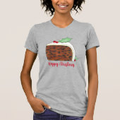 Happy Christmas UK British Cake Slice Homemade T-Shirt (Vorderseite)