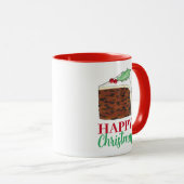 Happy Christmas UK British Cake Slice Homemade Tasse (VorderseiteRechts)