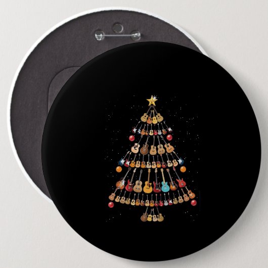 Happy Christmas|Ukulele Instrument Weihnachtsbaum Button (Vorne & Hinten)
