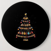 Happy Christmas|Ukulele Instrument Weihnachtsbaum Button (Vorderseite)