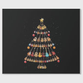 Happy Christmas|Ukulele Instrument Weihnachtsbaum Geschenkpapier (Flach)