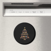 Happy Christmas|Ukulele Instrument Weihnachtsbaum Magnet (In Situ (Geschirrspüler))