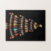 Happy Christmas|Ukulele Instrument Weihnachtsbaum Puzzle (Horizontal)