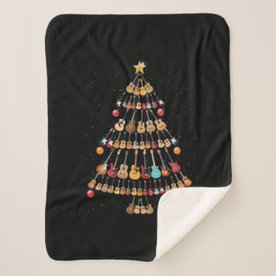 Happy Christmas Ukulele Instrument Weihnachtsbaum Sherpadecke