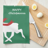 Happy Christmoose Weihnachtsgeschirr Handtuch (Viertel Falte)
