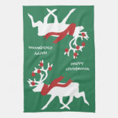 Happy Christmoose Weihnachtsgeschirr Handtuch (Vertikal)