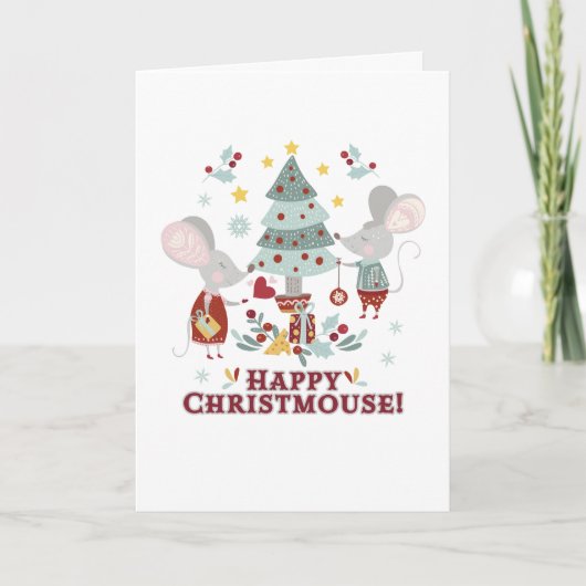 Happy Christmouse Dankeskarte (Vorderseite)