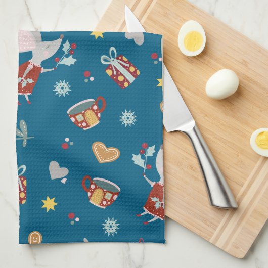 Happy Christmouse Geschirrtuch (Viertel Falte)