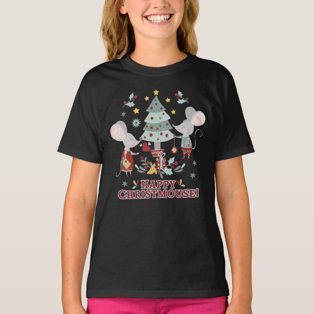 Happy Christmouse T-Shirt (Vorderseite)