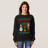Happy Christmukkah Christmas Ugly Hanukkah Pajamas Sweatshirt (Vorne ganz)