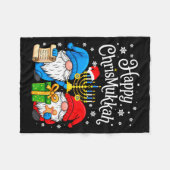 Happy Christmukkah Hanukkah Christmas Gnome Xmas F Fleecedecke (Vorderseite (Horizontal))