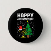 Happy Christmukkah Jewish Christmas Hanukkah Chanu Button (Vorderseite)