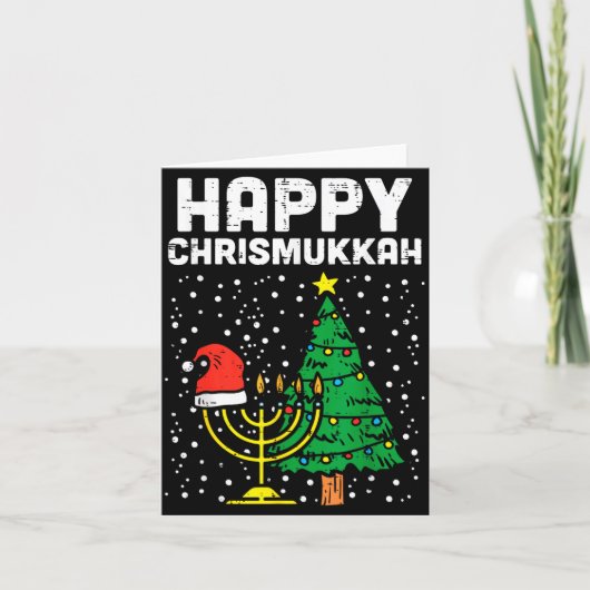 Happy Christmukkah Jewish Christmas Hanukkah Chanu Karte (Vorderseite)
