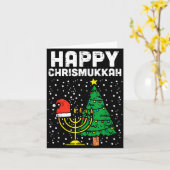 Happy Christmukkah Jewish Christmas Hanukkah Chanu Karte (Gelbe Blume)