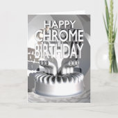 Happy Chrome Birthday Karte (Vorderseite)