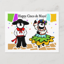Happy Cinco de los Penguinos Feiertagspostkarte